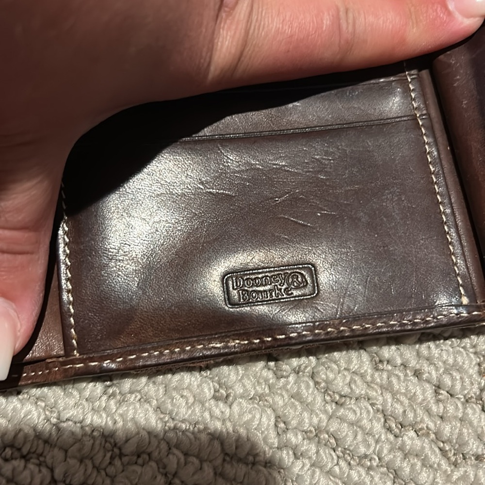 Dooney & Burke Vintage Rust/Brown DB Monogram Wallet - Picture 2 of 9